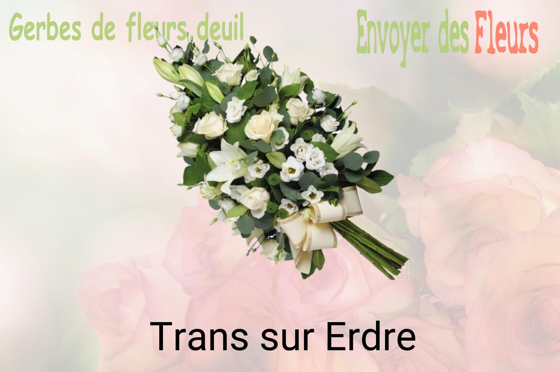 Gerbe de fleurs de deuil livrée à Trans-sur-Erdre